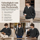 🥳Top Angebot!🥳 Herren Retro Henley Künstliches Zweiteiliges Sweatshirt, Locker Sitztender Langarm Strickpullover für Herbst und Winter