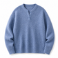 🥳Top Angebot!🥳 Herren Retro Henley Künstliches Zweiteiliges Sweatshirt, Locker Sitztender Langarm Strickpullover für Herbst und Winter