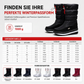 Damen wasserdichte Winterstiefel mit wadenmittlerer Höhe, dickem Plüschfutter, rutschfesten und warmen Baumwollschuhen