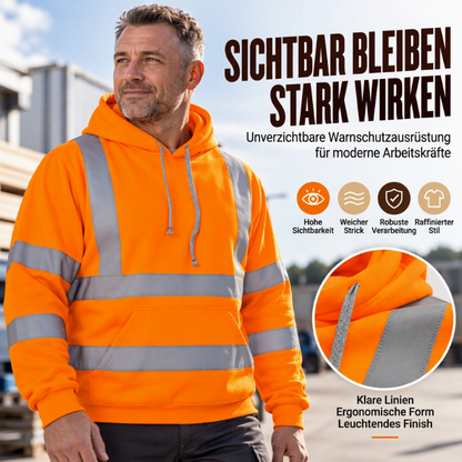📢50% Rabatt!📢 Herren Hoodie mit Reißverschluss und hochsichtbaren Reflexstreifen
