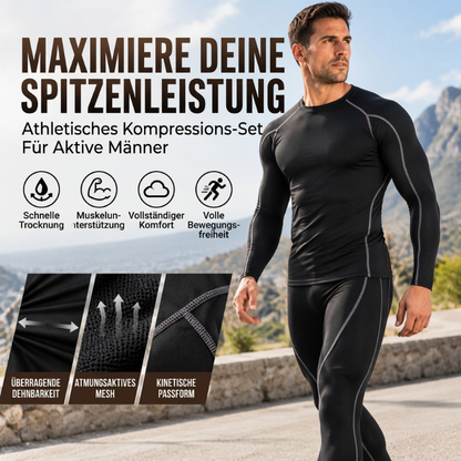 📢Tausende Kunden kaufen es!📢 Thermounterwäsche-Set für Herren, Kompression, zum Training