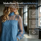 👗 Lantern Sleeve Faux Collar Denim Kleid – femininer Look mit Fake-Kragen, weiten Ärmeln & figurschmeichelndem Denim-Schnitt