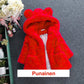 [Bestes Geschenk für sie] Mädchen süße dicke Kaninchenohren Kapuzenjacke