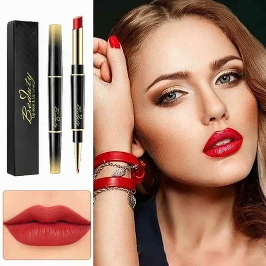 Doppelseitiger Lippenstift Lip Liner - Wasserfest Nicht verblassend Nicht klebend